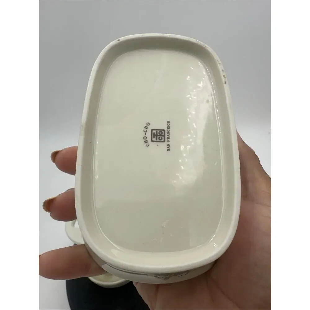 Vintage Cho-Cho San Francisco Takahashi Soap Dish & Tooth Brush Holder EUC Set